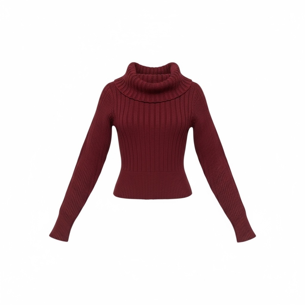 Charlotte Russe Maroon Knit Sweater - Picture 2 of 6